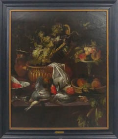 ECOLE FLAMANDE 'NATURE MORTE' OIL ON CANVAS
