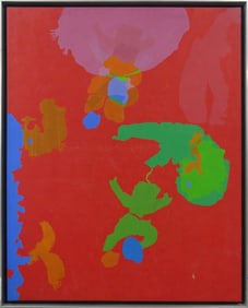 ERIC MALTHOUSE 'WATCHERS OF THE FIELD' OIL CANVAS