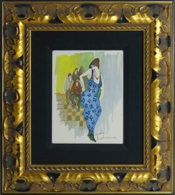 ITZCHAK TARKAY 'DOREEN STANDING' ACRYLIC ON CANVAS