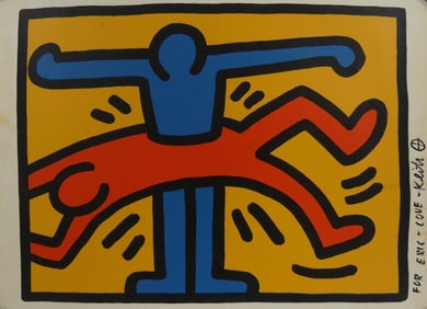 KEITH HARING 'POP SHOP VI, PLATE I' SCREENPRINT