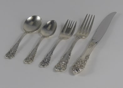61pc WALLACE 'SIR CHRISTOPHER' STERLING FLATWARE