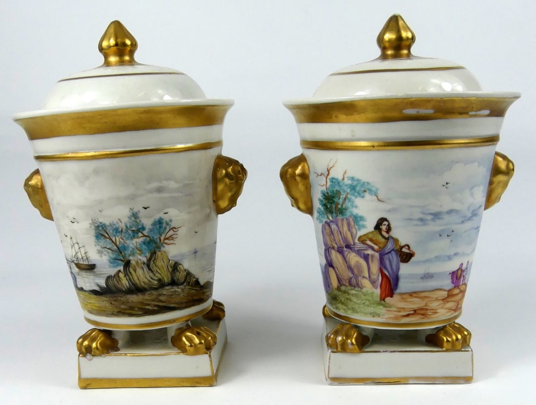 PR OLD PARIS PORCELAIN POTPOURRI / BOUGH POTS (1 of 11)