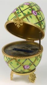 FABERGE LIMOGES PORCELAIN EGG