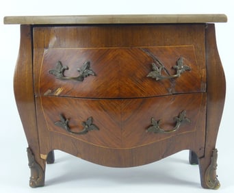 FRECH MINIATURE MARBLE TOP COMMODE