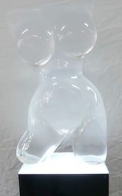 MORTON MEVORACH 'NUDE TORSO' ACRYLIC SCULPTURE