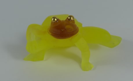 DAUM FRANCE PATE DE VERRE ART GLASS FROG