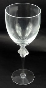 LALIQUE 'ROXANE' OVERSIZED CRYSTAL WINE GOBLET