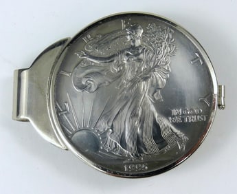 AMERICAN EAGLE SILVER DOLLAR MONEY CLIP