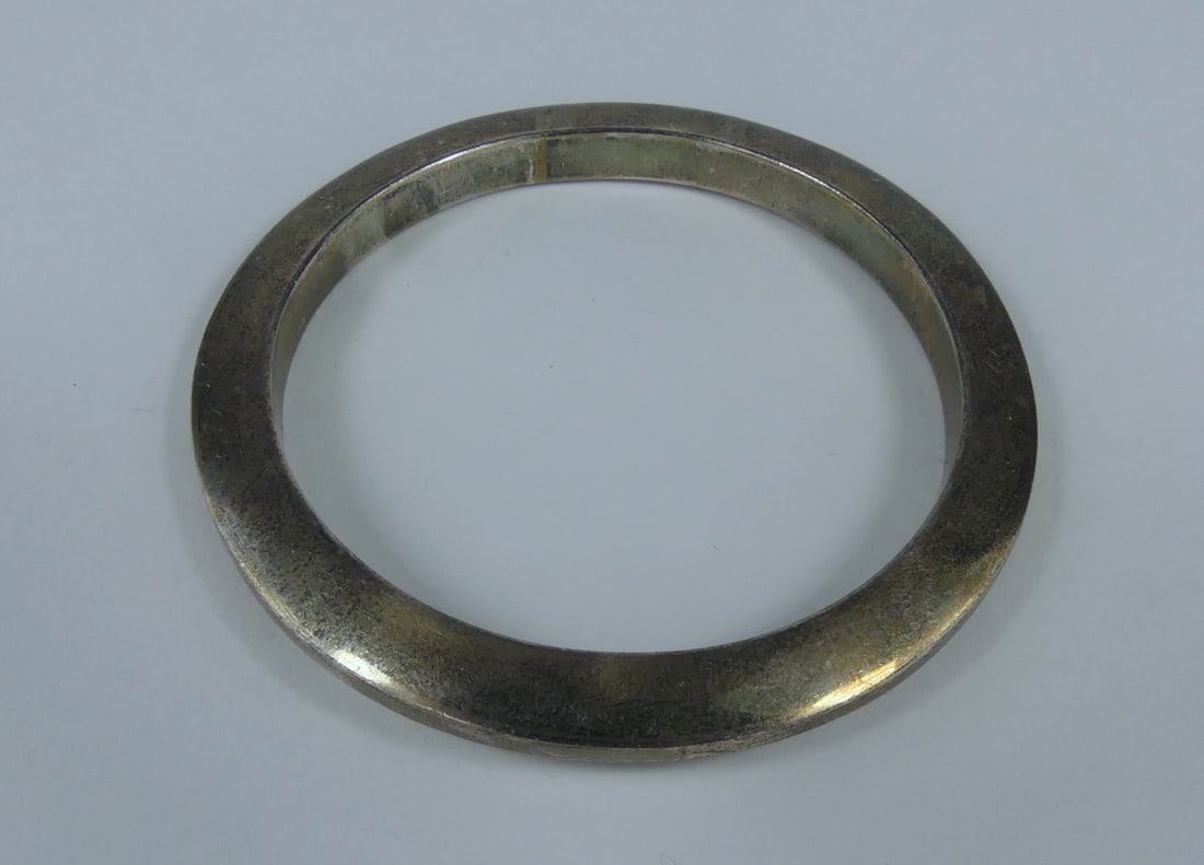 TAXCO STERLING SILVER MODERNIST BANGLE BRACELET (1 of 7)