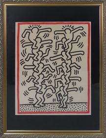 KEITH HARING 'PEOPLE LADDER' SIGNED LITHOGRAPH