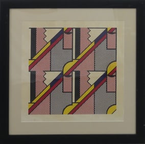 ROY LICHTENSTEIN 'MODERN PRINT' LITHOGRAPH