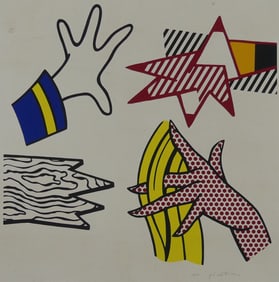 ROY LICHTENSTEIN 'STUDY OF HANDS' LITHOGRAPH
