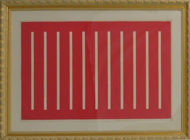 DONALD JUDD 'UNTITLED' PRINT IN CADMIUM RED