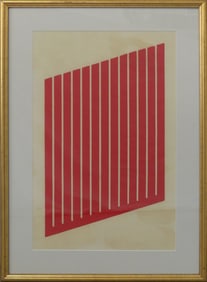 DONALD JUDD 'UNTITLED' PRINT IN CADMIUM RED