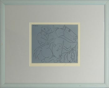 PABLO PICASSO 'LA PIQUE CASSEE' SIGNED LINOCUT