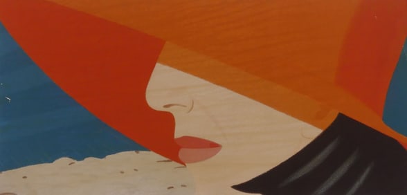 ALEX KATZ 'ORANGE HAT' LITHOGRAPH