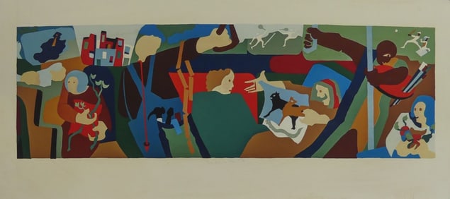 JACOB LAWRENCE 'NEW YORK IN TRANSIT II' LITHOGRAPH