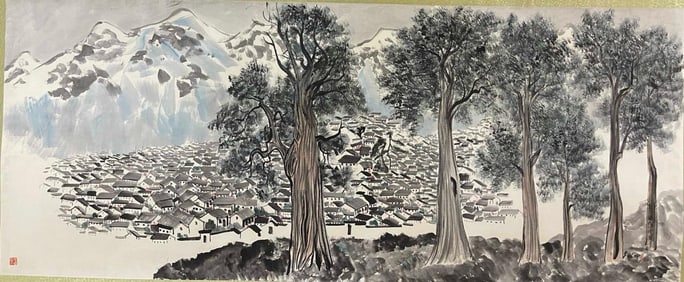 CHINESE LANDSCAPE SCROLL PAINTING