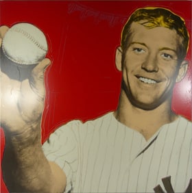STEVE KAUFMAN 'MICKEY MANTLE' SILKSCREEN