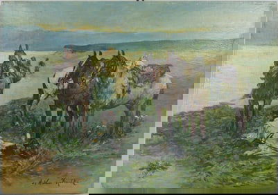 ALFRED VON WIERUSZ-KOWALASKI OIL ON CANVAS