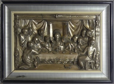 M. REGISTRADO 'LAST SUPPER' RELIEF WALL PLAQUE
