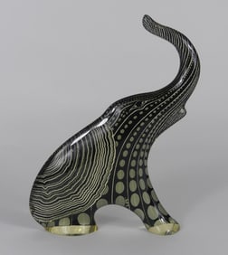 ABRAHAM PALATNIK LUCITE ELEPHANT SCULPTURE