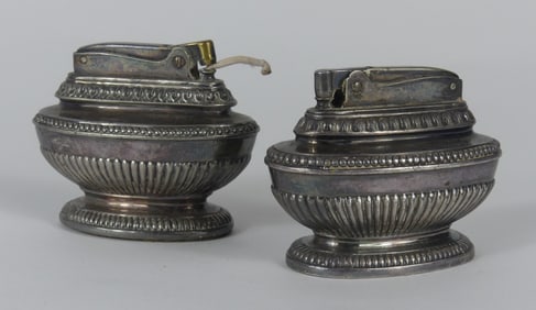 2pc RONSON 'QUEEN ANNE' TABLE LIGHTERS