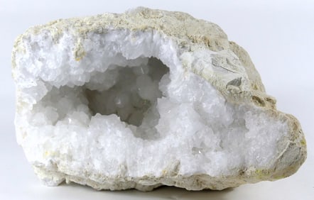 NATURAL WHITE CRYSTAL GEODE SPECIMEN