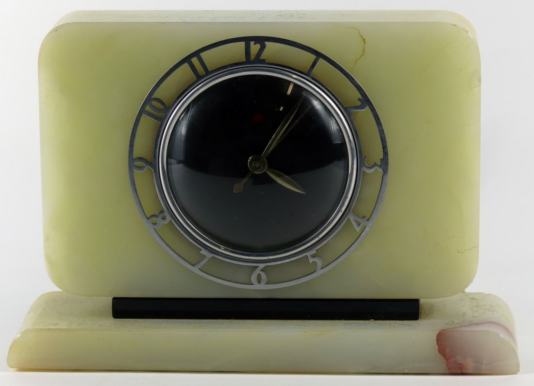 TELECHRON ART DECO ONLYX CLOCK (1 of 9)