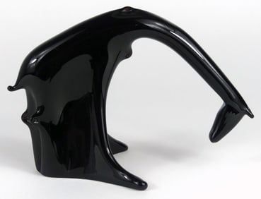 MARCOLIN SWEDEN BLACK CRYSTAL GIRAFFE FIGURE