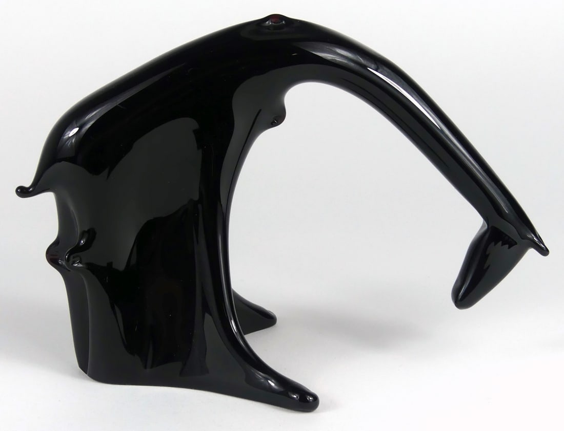 MARCOLIN SWEDEN BLACK CRYSTAL GIRAFFE FIGURE (1 of 9)