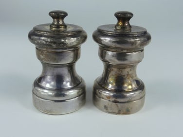 PR CARTIER STERLING SILVER SALT GRINDERS