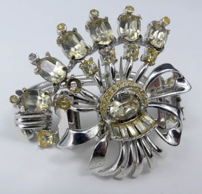 COROCRAFT STERLING SILVER & RHINESTONE BRACELET