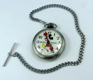 VINTAGE MICKEY MOUSE BRADLEY MECHANICAL WATCH