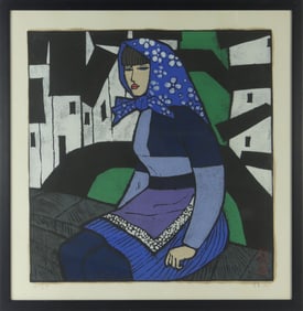 CHINESE PORTRAIT PAINTING ON PAPER UNKNOWN ARTIST