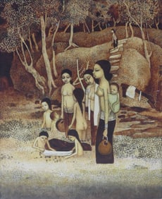 CHEONG SOO PIENG 'SARAWAK LIFE' CERAMIC TILE