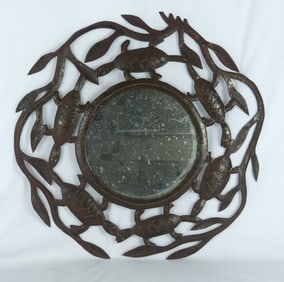 JULIO BALAN HAITIAN METAL SCULPTURAL MIRROR