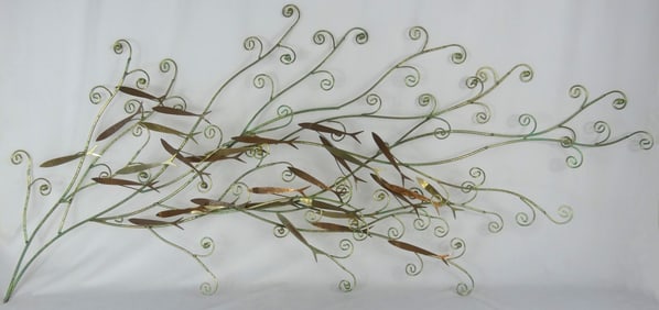 CURTIS JERE STYLE WALL SCULPTURE WITH FISH