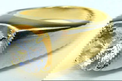 ELVIS PRESLEY OWNED 18K GE & CZ RING