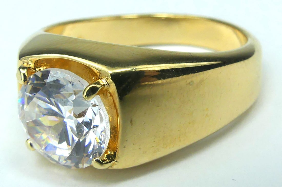 ELVIS PRESLEY OWNED 18K GE & CZ RING (1 of 7)