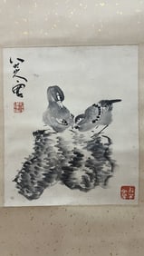 CHINESE SCROLL PAINTING OF BIRDS