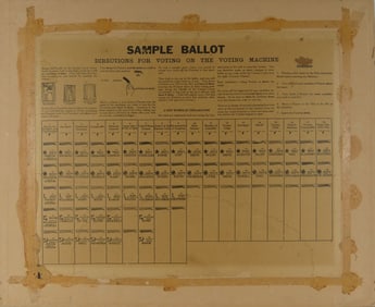 HOOVER, SMITH 1928 SAMPLE ELECTION BALLOT