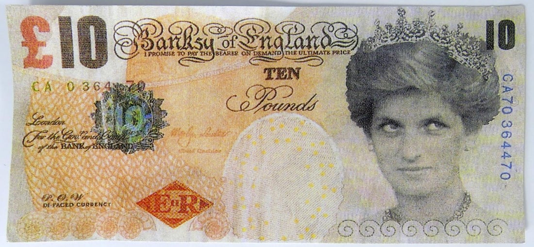 BANKSY 'DI-FACED' TENNER OFFSET LITHOGRAPH (1 of 6)
