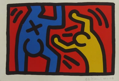 KEITH HARING 'UNTITLED, PLATE 4' LITHOGRAPH