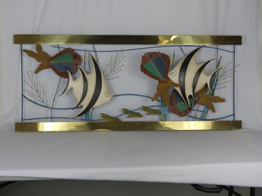 CURTIS JERE 'FISH' METAL WALL SCULPTURE