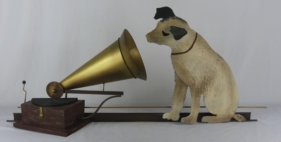 CURTIS JERE RCA 'RCA DOG' METAL WALL SCULPTURE