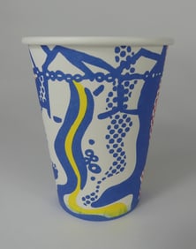 ROY LICHTENSTEIN BARNEYS SCREEN PRINTED PAPER CUP