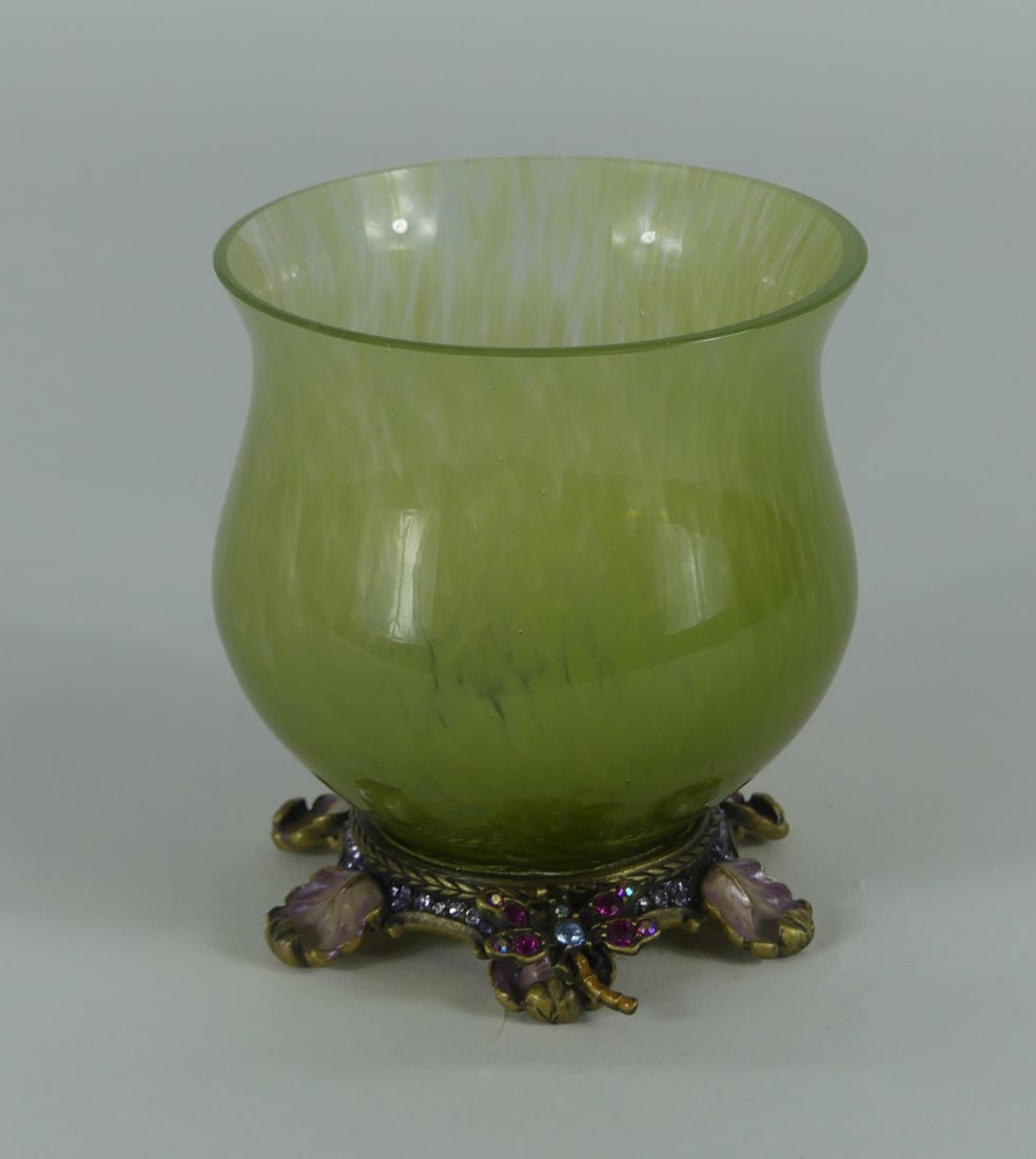 JAY STRONGWATER ENAMELED & JEWELED CANDLE HOLDER (1 of 6)