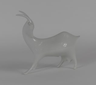 ROYAL DUX PORCELAIN GOAT FIGURINE