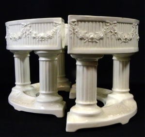 2pc MAX ROESLER GERMAN PORCELAIN CENTERPIECE